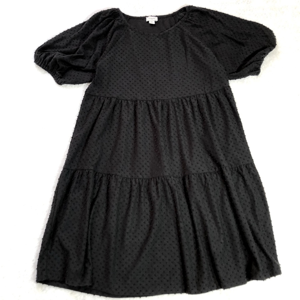J. Crew Clip-Dot Tiered Dress